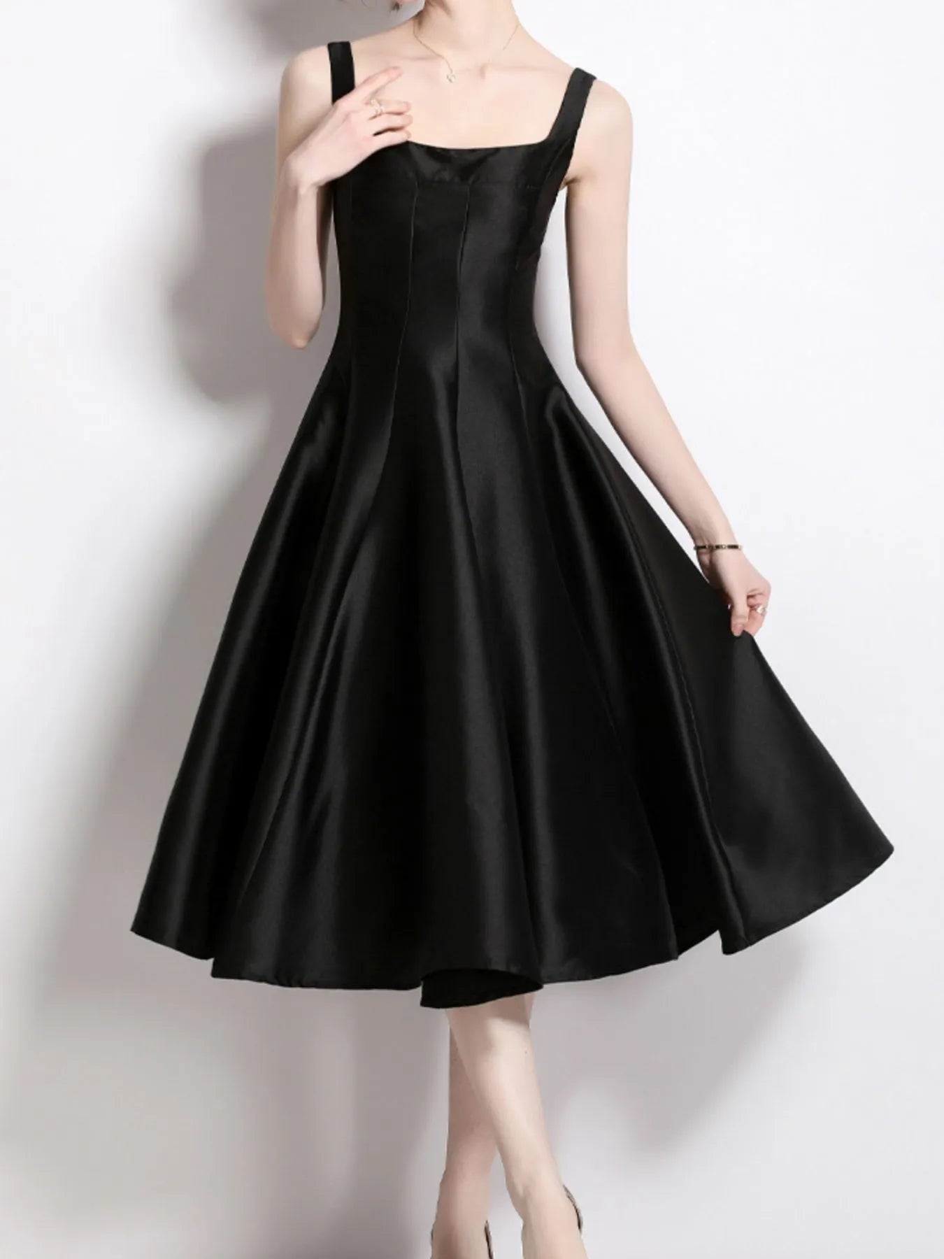 Black dress on a white background